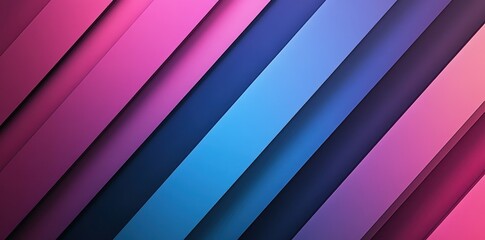 Obraz premium Abstract Diagonal Stripes of Pink and Blue Hues