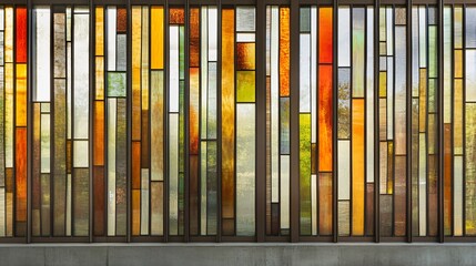 Obraz premium Abstract Colorful Stained Glass Window Panel Design