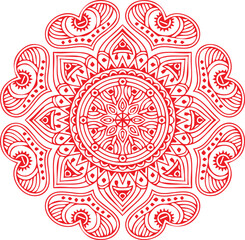 Beautiful flower art and mandala vector design