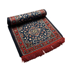Kids Prayer Mat with Red Fringe Isolated on Transparent Background