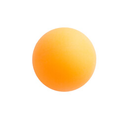 A small orange ball sits on a white background