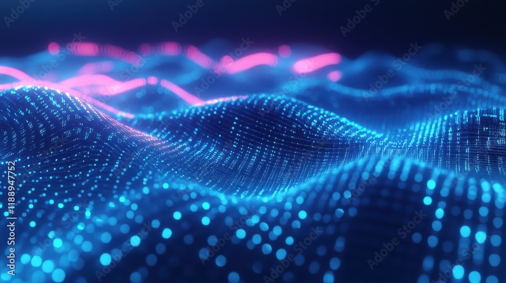 Poster abstract creative business charts and binary code on blue background. system engineering and digital