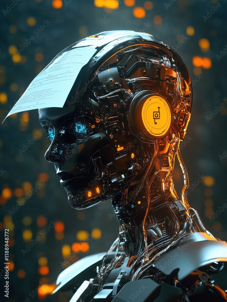 Poster ai copywriting bot using chatgpt for content creation artificial intelligence concept 3d illustratio