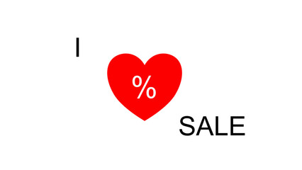 i love sale heart diagonale business finance