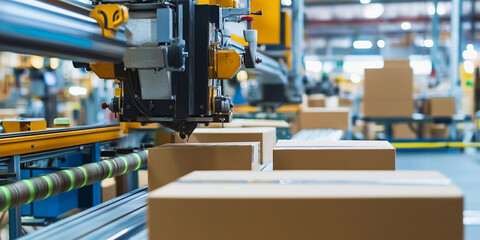 Automated assembly line in a busy distribution center