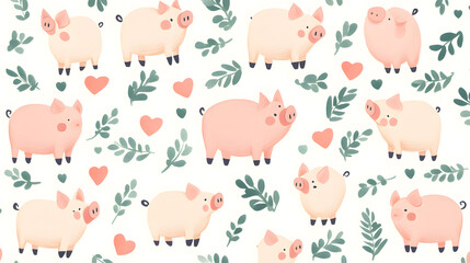 Obraz premium Picture of cute pig, pork, processed food, photograph or illustrator for advertising