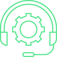 Technical Support icon single vector illustration