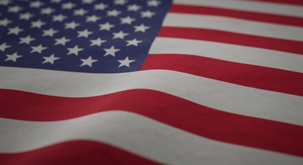 Obraz premium Panoramic US Flag, The United States of America Flag