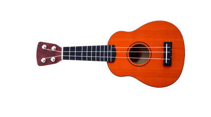 Obraz premium Colorful Ukulele in a Drizzling Rain Scene