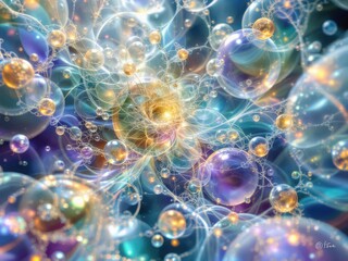 Ethereal Quantum Realm: A Symphony of Light and Color"