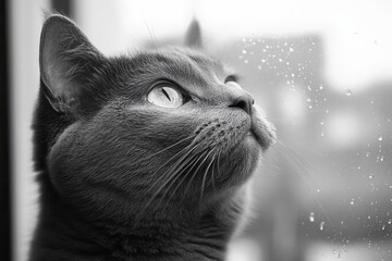 british shorthair portrait elegant feline against clean white background classic pet photography