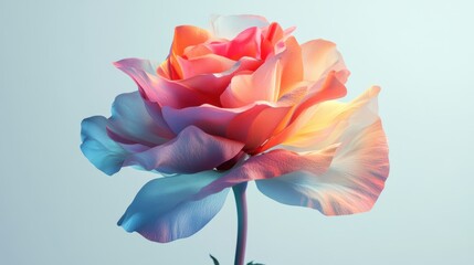 Captivating vibrant rose display studio high-fidelity image soft background close-up nature's beauty