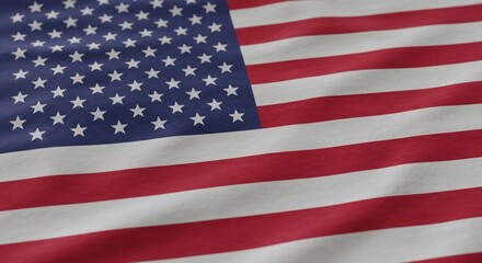 Naklejka premium Panoramic US Flag, The United States of America Flag