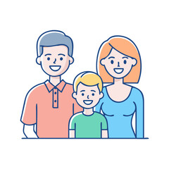 family smiling vector icon, family smiling vector illustration - simple illustration of family smiling, perfect for logos,and family smiling -themed designs.