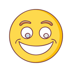 grinning face vector icon, grinning face vector illustration - simple illustration of grinning face, perfect for logos,and grinning face -themed designs.
