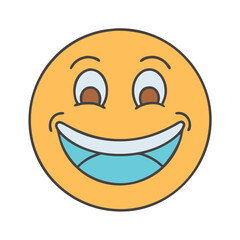 grinning face vector icon, grinning face vector illustration - simple illustration of grinning face, perfect for logos,and grinning face -themed designs.