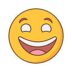 grinning face vector icon, grinning face vector illustration - simple illustration of grinning face, perfect for logos,and grinning face -themed designs.