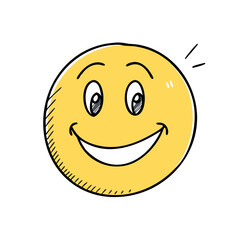 hand drawn smiley vector icon, hand drawn smiley vector illustration - simple illustration of hand drawn smiley, perfect for logos,and hand drawn smiley -themed designs.