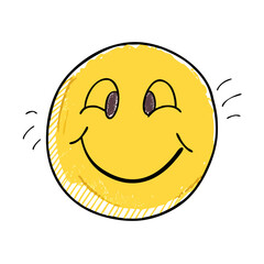hand drawn smiley vector icon, hand drawn smiley vector illustration - simple illustration of hand drawn smiley, perfect for logos,and hand drawn smiley -themed designs.