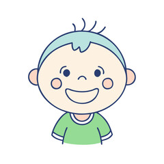 kid with big smile vector icon, kid with big smile vector illustration - simple illustration of kid with big smile, perfect for logos,and kid with big smile -themed designs.