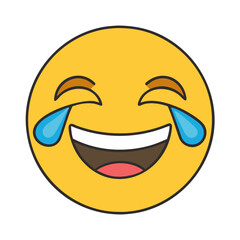 laughing face with tears vector icon, laughing face with tears vector illustration - simple illustration of laughing face with tears, perfect for logos,and laughing face with tears -themed designs.