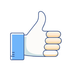 thumbs up vector icon, thumbs up vector illustration - simple illustration of thumbs up, perfect for logos,and thumbs up -themed designs.