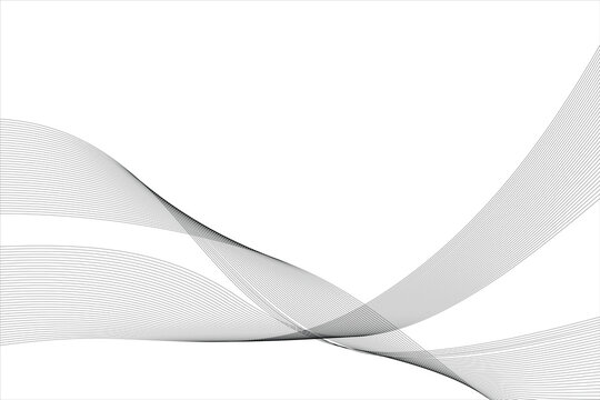 Abstract white technology background with curve wave lines