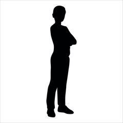 Boy or children silhouette Vector illustration