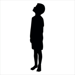 Boy or children silhouette Vector illustration