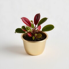 A porcelain vases of different shape with realistic flowers