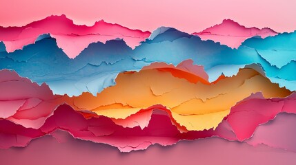 Colorful Abstract Layered Paper Background with Textured Design