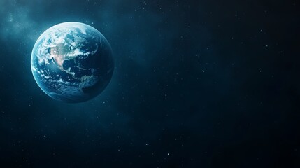 Fototapeta premium Blue Planet in the Cosmos: A Serene View of Earth from Space 10