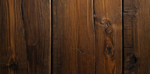 Naklejka premium Dark Wood Texture Background Surface Top View. Old and Weathered. Detailed Grain Texture. Natural Organic Texture. Deep Dark Tones. Ideal for Rustic or Vintage Backgrounds. Textured Designs Template