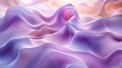 Fototapeta premium Abstract Background - Flowing Purple Waves Illustration
