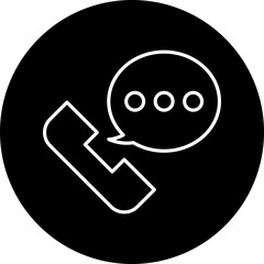 Obraz premium Call icon single vector illustration