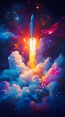 Spectacular Rocket Launch into the Cosmos