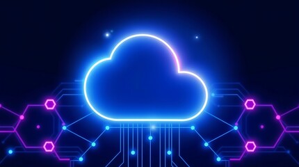 Cloud Computing Technology Concept, Abstract Technology Background, copy space backgrounds, abstract cloud computing