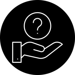 Question icon single vector illustration