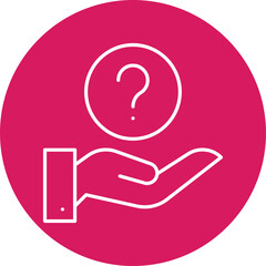 Question icon single vector illustration