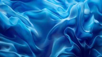Obraz premium Abstract Blue Silk Drape Wallpaper