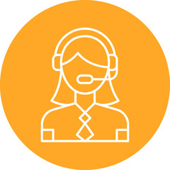 Call Center Agent icon single vector illustration
