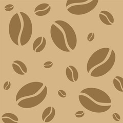coffee bean seamless pattern background