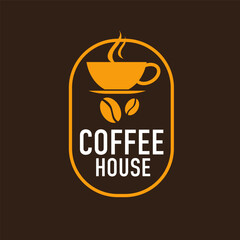 Coffee cup logo Coffee house label