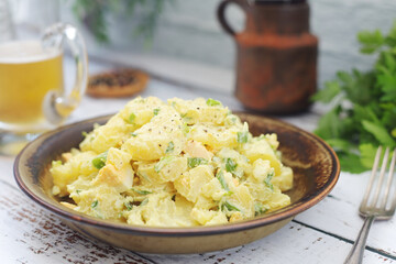 Traditional German dish potato salad