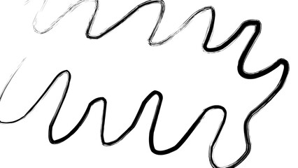 Abstract Black and White Wavy Line Artwork on Plain Background.
Monochromatic depiction of a dynamic wavy line creating abstract shapes and textures.