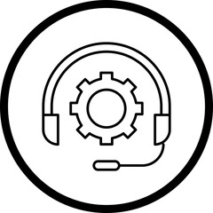 Technical Support icon single vector illustration