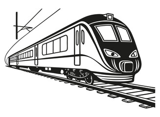 Sleek and futuristic train design for railway and transit project