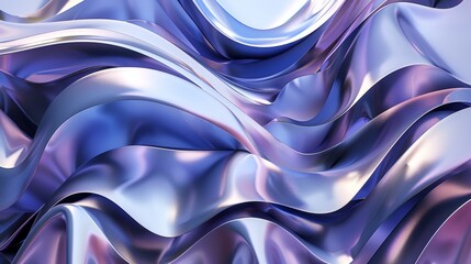 Obraz premium Abstract Purple and Silver Fluid Wallpaper