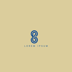 Obraz premium Alphabet BS SB Letter Modern Monogram Style Logo Design. Initial vector template BS SB
