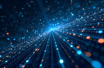 Obraz premium Abstract technology background with lights.